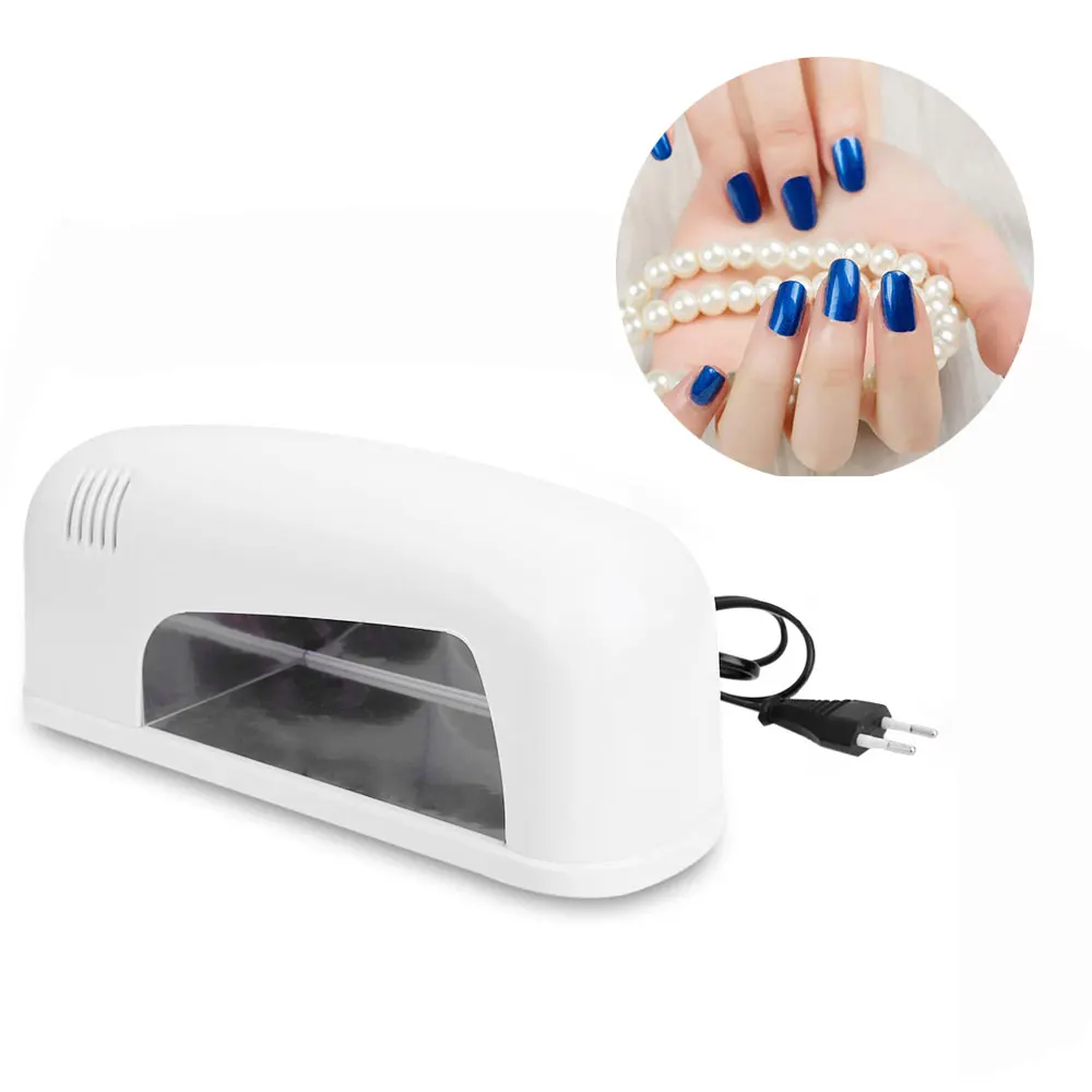 9 Вт Высокая Автоматическая свет фототерапии слайд Тип LED + UV Маникюр Дизайн ногтей Мощность лампа Профессиональный ЕС Plug