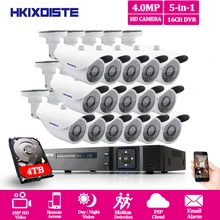 16CH 4MP HDMI DVR AHD CCTV System 16PCS 4.0MP HD Security Camera Outdoor IP66 Waterproof AHD 2566*1440P Surveillance System