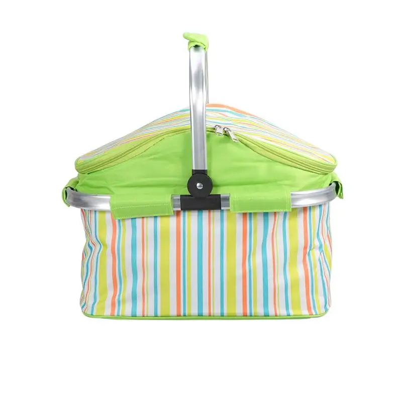 Изотермическая походная корзина сумка для обеда мешок для барбекю на открытом воздухе Пикник праздничные Вечеринки(оранжевый - Цвет: Зеленый