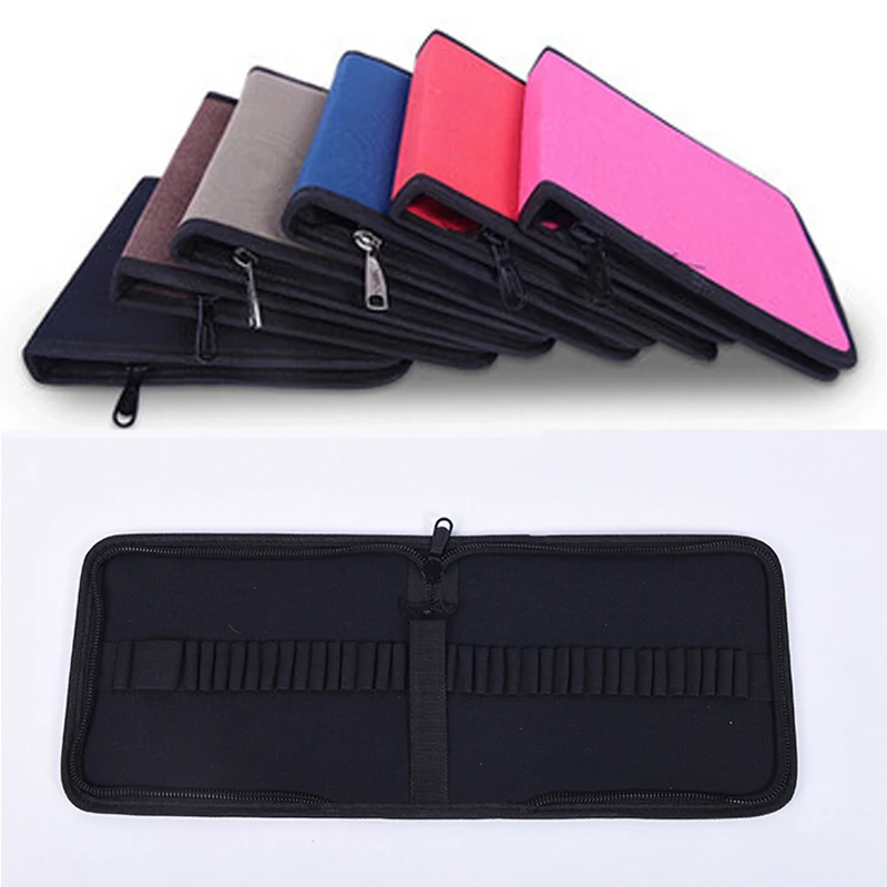

Fashion 36 Holes Canvas Bags Sketch Pen Bag Foldable Art Supplies Bag Stationery Retail Wholesale Papelaria