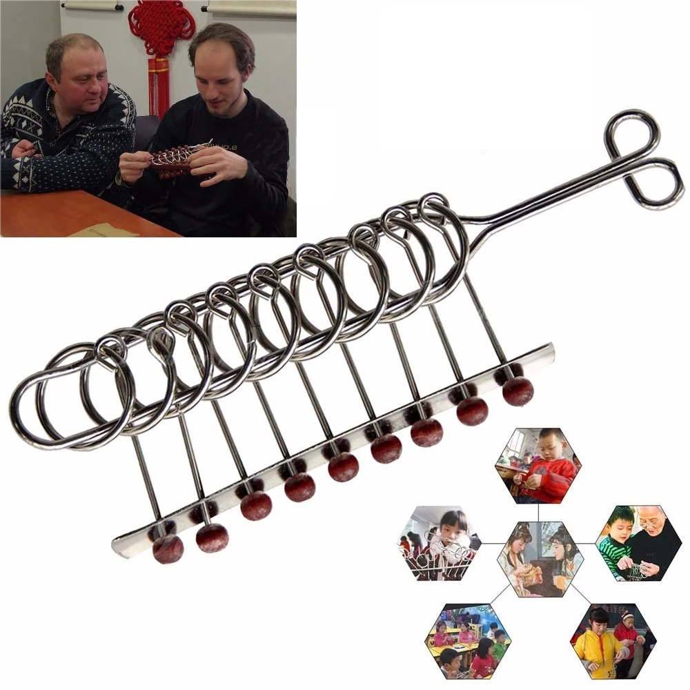 

Creative 22cm Standard Chinese 9 Rings Wire & Metal Puzzle Toy Brainteaser