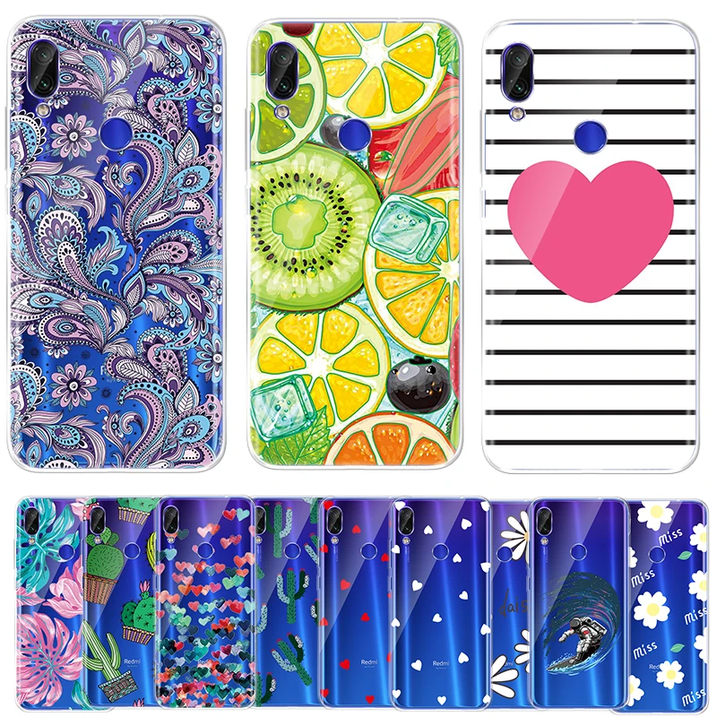 

For Xiaomi Redmi Note 7 Case Silicone Print Soft TPU Coque For Redmi 7 6A Note 6 5 7 Pro Mi A1 A2 Mi 9 SE Mi 8 Transparent Cover