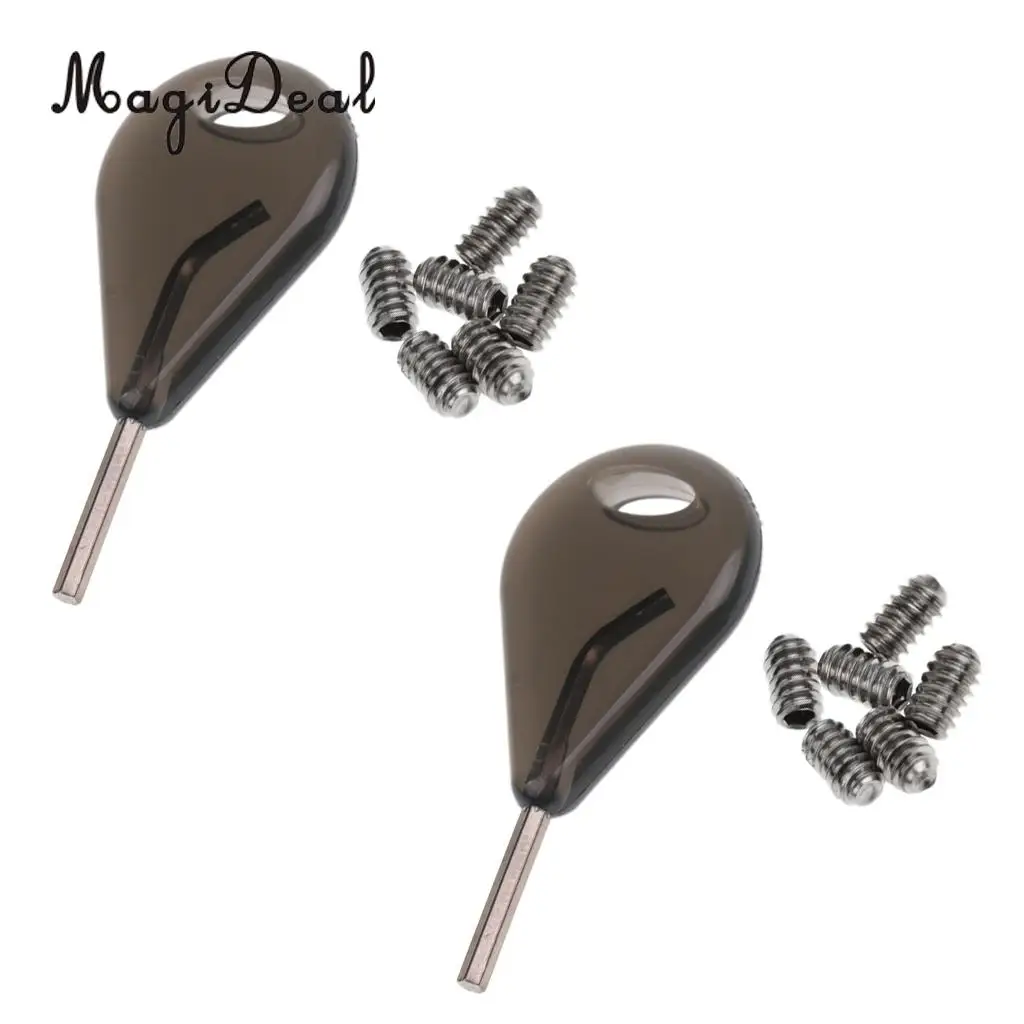 5.2cm Surf Board Fin Key Fin Replacement Accessory with 12Pcs Grub Screws for Surfboard Surf Board Long Board