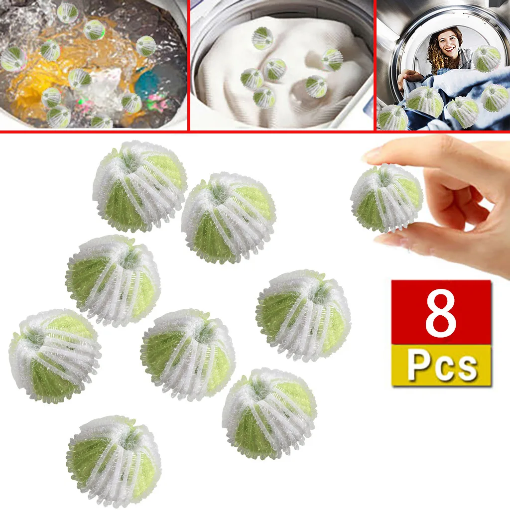 

8Pcs Magic Hair Removal Laundry Ball Clothes Personal Care For Washing Machine Wash Cleaning Ball Bathroom Accessories Gadget