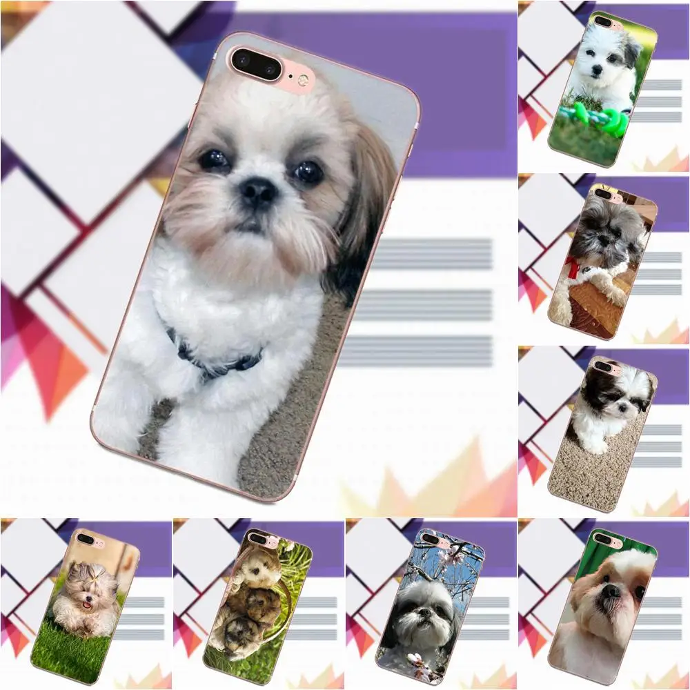 

Vvcqod Soft TPU Protective Skin For Apple iPhone 4 4S 5 5C 5S SE 6 6S 7 8 Plus X For Moto G G2 G3 Shih Tzu Shitzu Dog Puppies