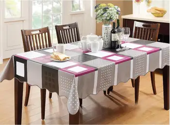 

New Simple Table Cloth PVC Waterproof Tea Table Cloth Country Style Hotel Home Decorative Tablecloth Elegant Table Cover