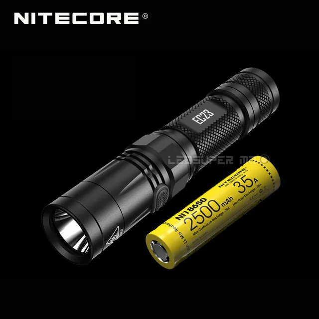 

1PC Nitecore EC23 CREE XHP35 HD E2 LED high performance flashlight with battery (IMR18650 2500 mAh 35A)
