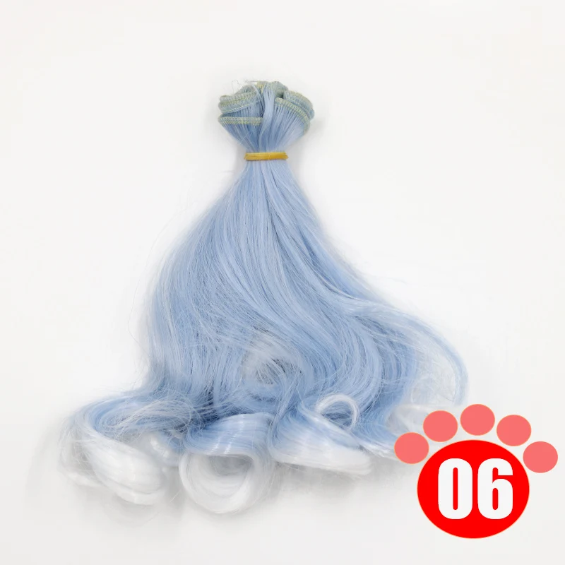 Msiredoll bjd парик аксессуары 15*100 см 25*100 см волосы куклы для 1/3 1/4 1/6 1/12 градиент цвета натуральный парик diy - Цвет: colour 06
