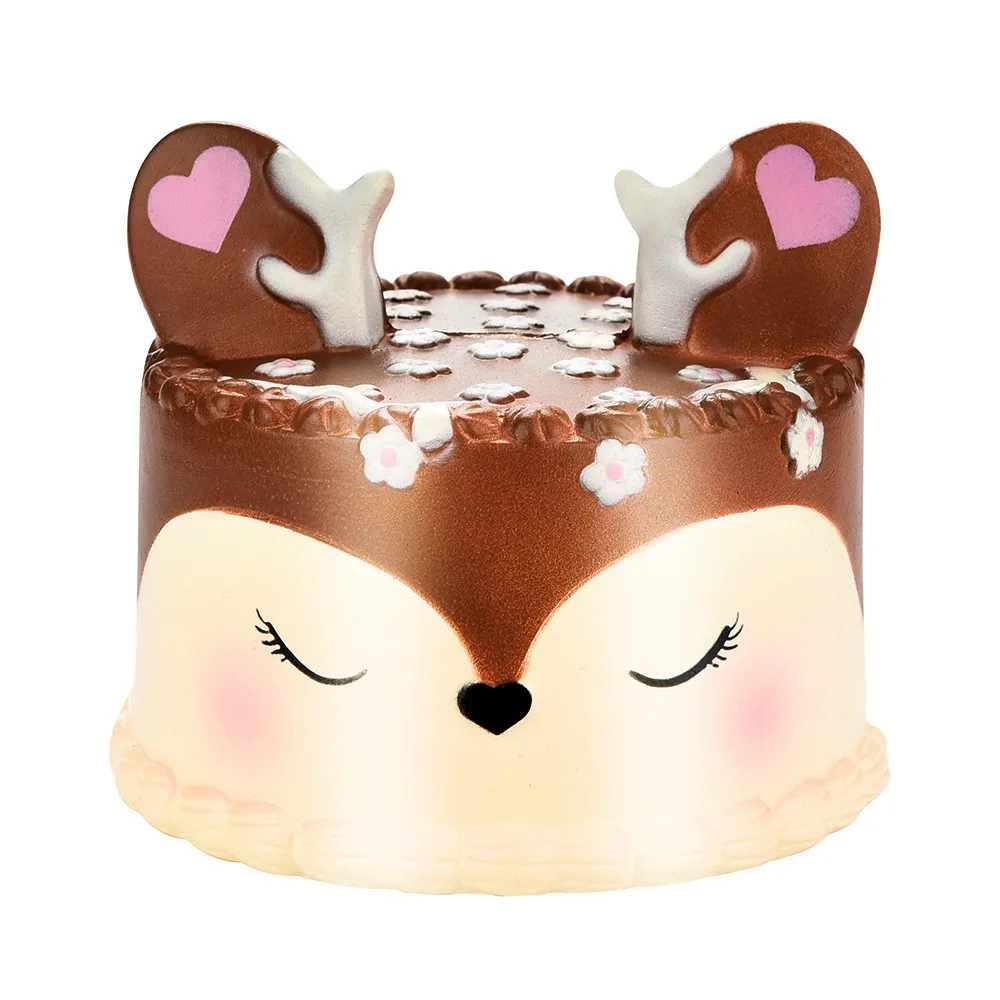 

Squishy Jumbo Deer Cake Slow Rising Scented Squeeze Toy Collection Cure Gift For Relieves Stress Anxiety Home Decoration Toys