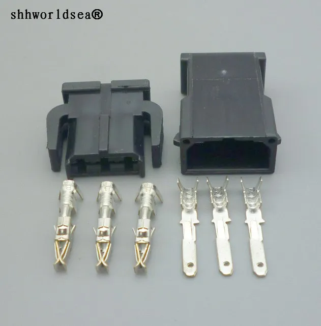 

shhworldsea 3 Pin 2.8mm male female 893 971 993 893971633 Female Male Auto Wire Harness Connector For VW