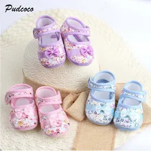 Брендовые Детские Мокасины с бантиком, нескользящая обувь для крещения, кроссовки с мягкой подошвой, 3 цвета, обувь для малышей 0-18 месяцев