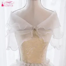 Свадебные куртки трехслойные seersuck белый красный тонкий раздел солнцезащитный крем свадебные подружки невесты шаль DQG030