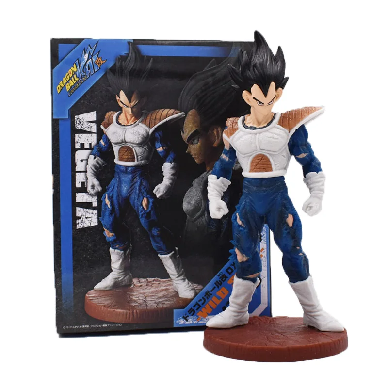 

20cm Anime Dragon Ball Z Vegeta Goku Battle Version PVC Action Figure Doll Model Hot Toy Christmas Gift For Children