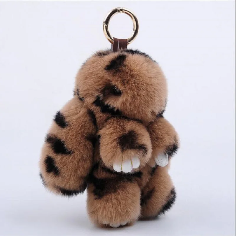 

Luxury 15cm Brand New Pink Real Pretend to be dead rabbit Key Wallet Key Organizer Holder Famous Designer Creative Gift