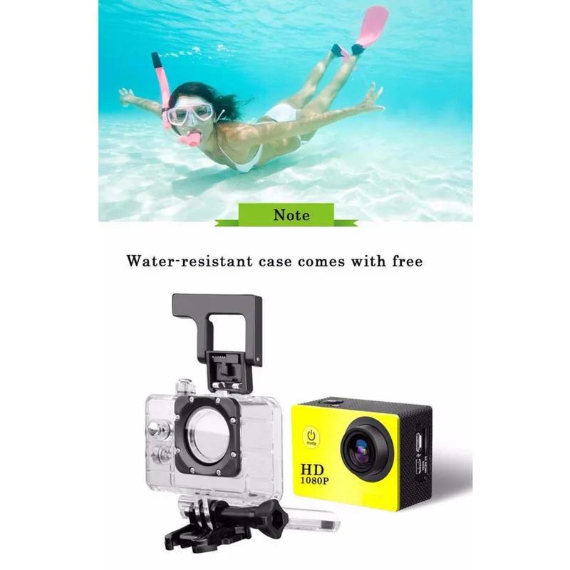 SJ4000 Full HD Открытый Спорт Действие мини камера водонепроницаемый Cam для gopro Стиль go pro с экраном цвет водостойкий шлем