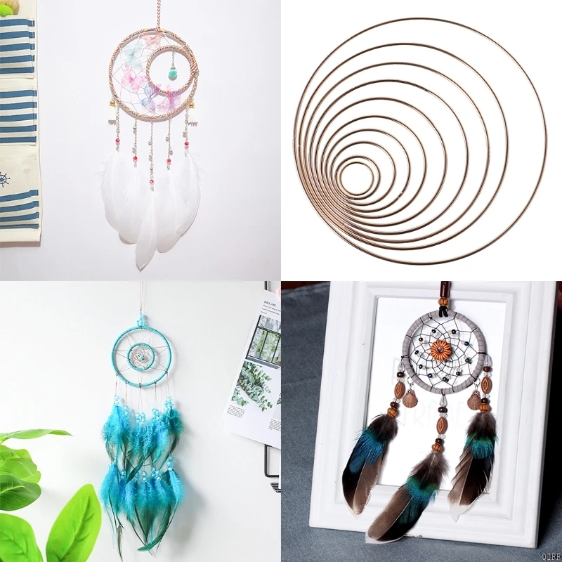 

Metal Dream Catcher Dreamcatcher Ring Macrame Craft Hoop DIY Accessory 35-190mm