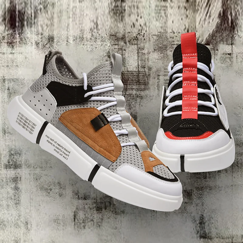 Ins Super gris Respirant Chaussures Feu Noir Pour Hommes SVpMUz