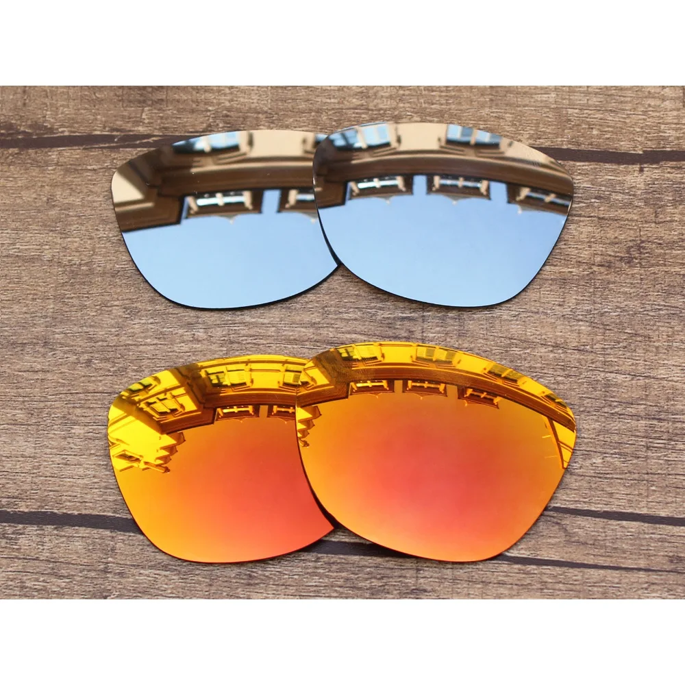 Vonxyz 2 Pairs Ruby Mirror & Chrome Mirror Polycarbonate Replacement Lenses for-Oakley Frogskins Frame Vonxyz 2 Pairs Ruby Mirror & Chrome Mirror Polycarbonate Replacement Lenses for-Oakley Frogskins Frame