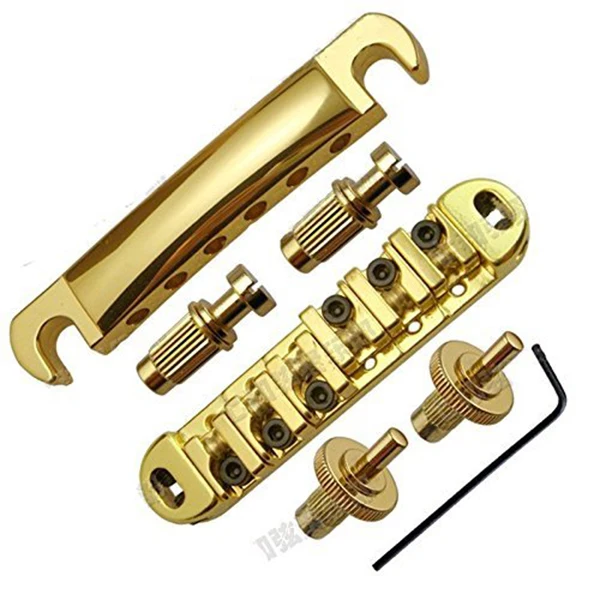 

5 PCS of (Golden Abr-1 Style Tune-o-matic Bridge & Tailpiece Gold for Gear Replacement)