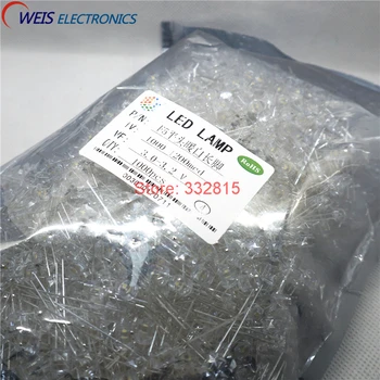 

5mm flat LED 8000PCS red, 5000 PCs white, 3000PCs orange, 4000PCS GREEN (As the photo) Water Clear shipping via FEDEX