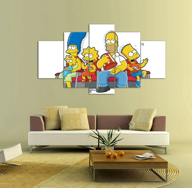 Modular Picture On Wall Simpsons Cartoon Print Art Poster Modular Picture On Wall Simpsons Cartoon Print Art Poster Children S Room Decor Canvas Painting And