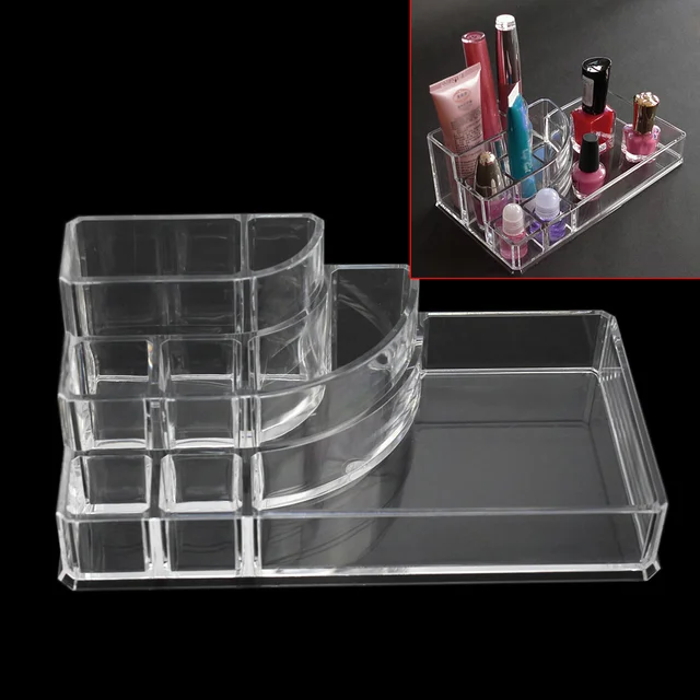 Transparent Clear Acrylic Makeup Organiser Cosmetics Display Storage