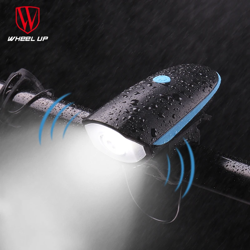 

WHEEL UP 240 Lumen Riding Warning Horn Light IPX4 Waterproof Bike Head-light USB Charging Electric Horn Bicycle Accessories