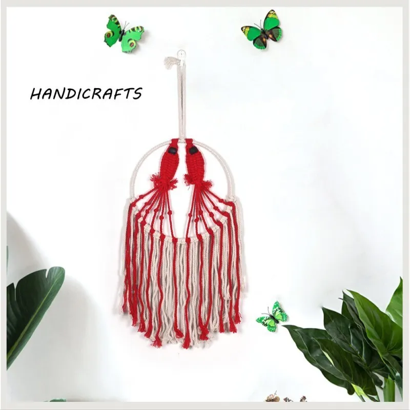 Fashion Handmade Cotton Rope Home Decoration Accessories Wall Art Bohemian Tapestry Sofa Background Bedside Room Decor 5