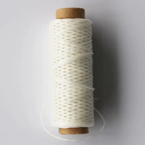 50 м 150D кожа швейная Вощеная линия DIY Ручная одежда кожа швейная плоская линия Воск линия носимый шов - Цвет: white thread