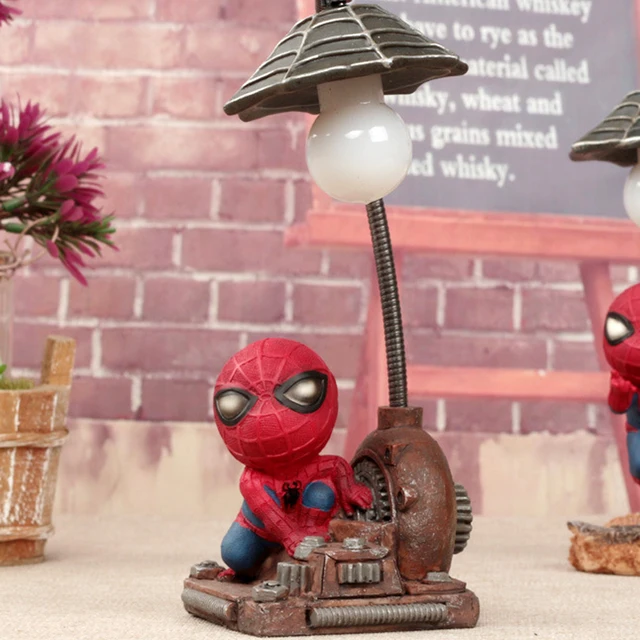 2018 Cartoon Spiderman LED Night Light Superhero Man Figure Spiderman