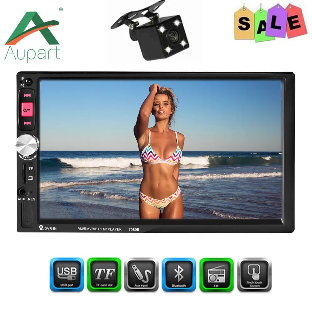 

autoradio 2 din Touch Screen car radio bluetooth rear view camera oto teypleri mirror link oto teypleri estereo para auto 7080b