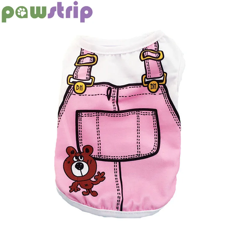 

pawstrip 4 Colors Cute Pet Small Dog Clothes Summer Puppy Vest Chihuahua Yorkie Dog Shirt XS-XXL