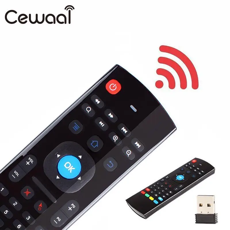 Cewaal Новинка 2 4 ГГц Air mouse беспроводная клавиатура Пульт дистанционного голосового