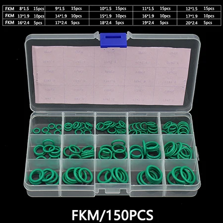 PCP пейнтбольная прочная розетка уплотнительное кольцо силиконовый NBR VMQ FKM красный черный белый зеленый прокладка замена быстроразъемная муфта фитинги - Цвет: green fluoro x1