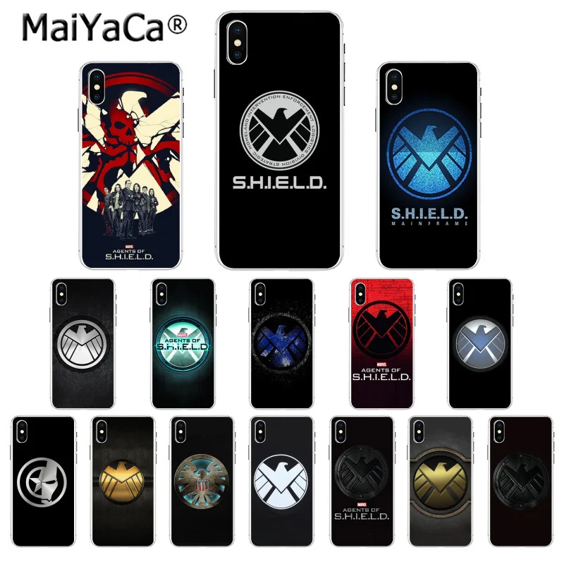 

MaiYaCa season shield Marvel Logo Pattern TPU Soft Phone Accessories Phone Case for iPhone 8 7 6 6S Plus 5 5S SE XR X XS MAX