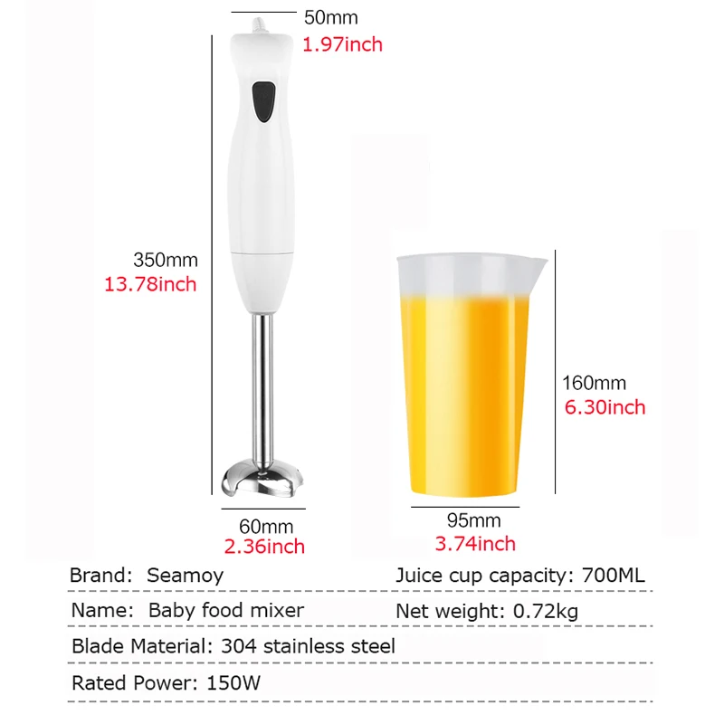 Seamoy ручная палочка блендер многофункциональная мешалка погружной ручной блендер; Набор мини детский практичный Миксер для кухни