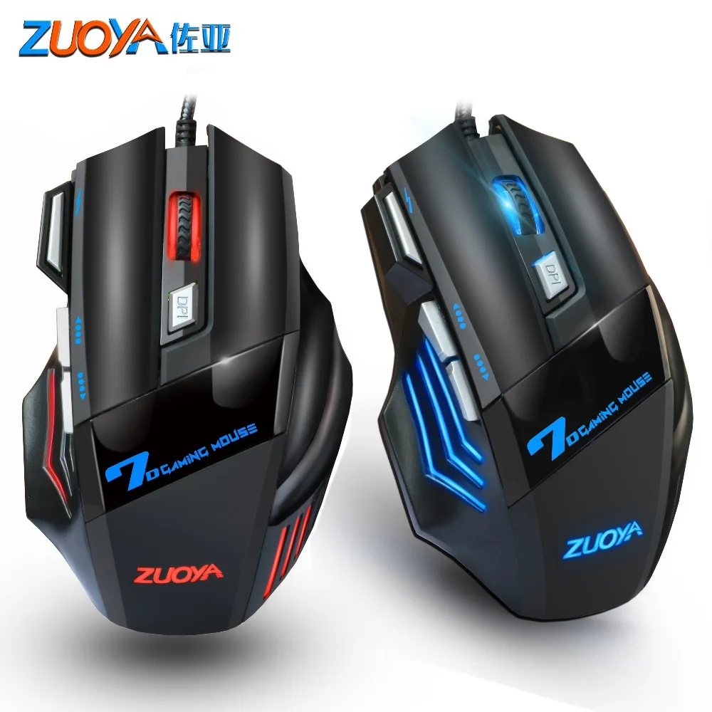 ZUOYA игровая мышь, профессиональная игровая мышь, проводная USB 5500 dpi, регулируемый светодиодный, с подсветкой, оптическая мышь для компьютера, геймера, ноутбука, ПК