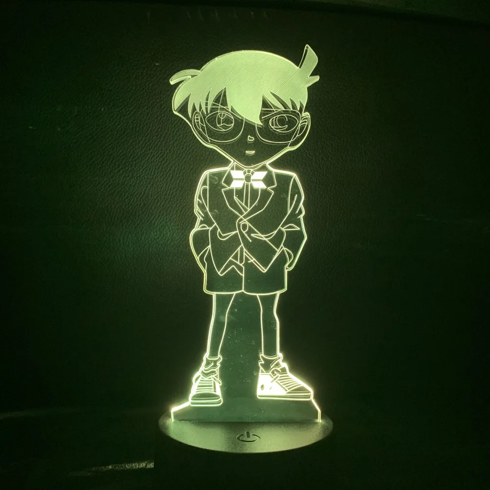 

Anime Detective Conan Figure Night Lamp for Child Bedroom Unique Baby Nightlight Manga Case Closed Kids 3d Led Night light Gift
