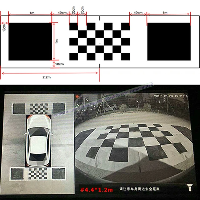 4.4*1.2m 3D Car Camera Correction Calibration Cloth for 360 Degree