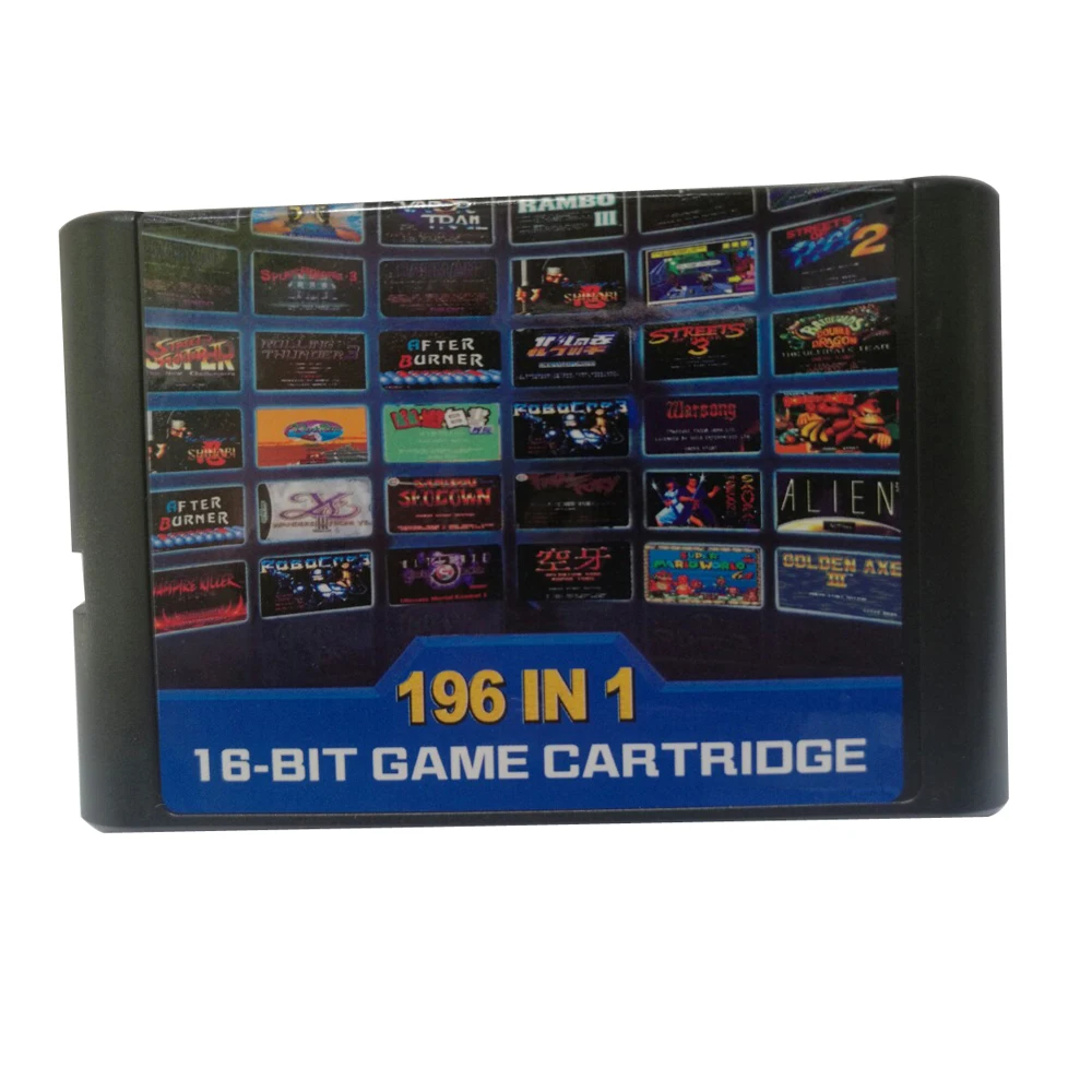

196 in 1 multi games cards cartridge 16 bit game card For Sega Mega Drive for MD