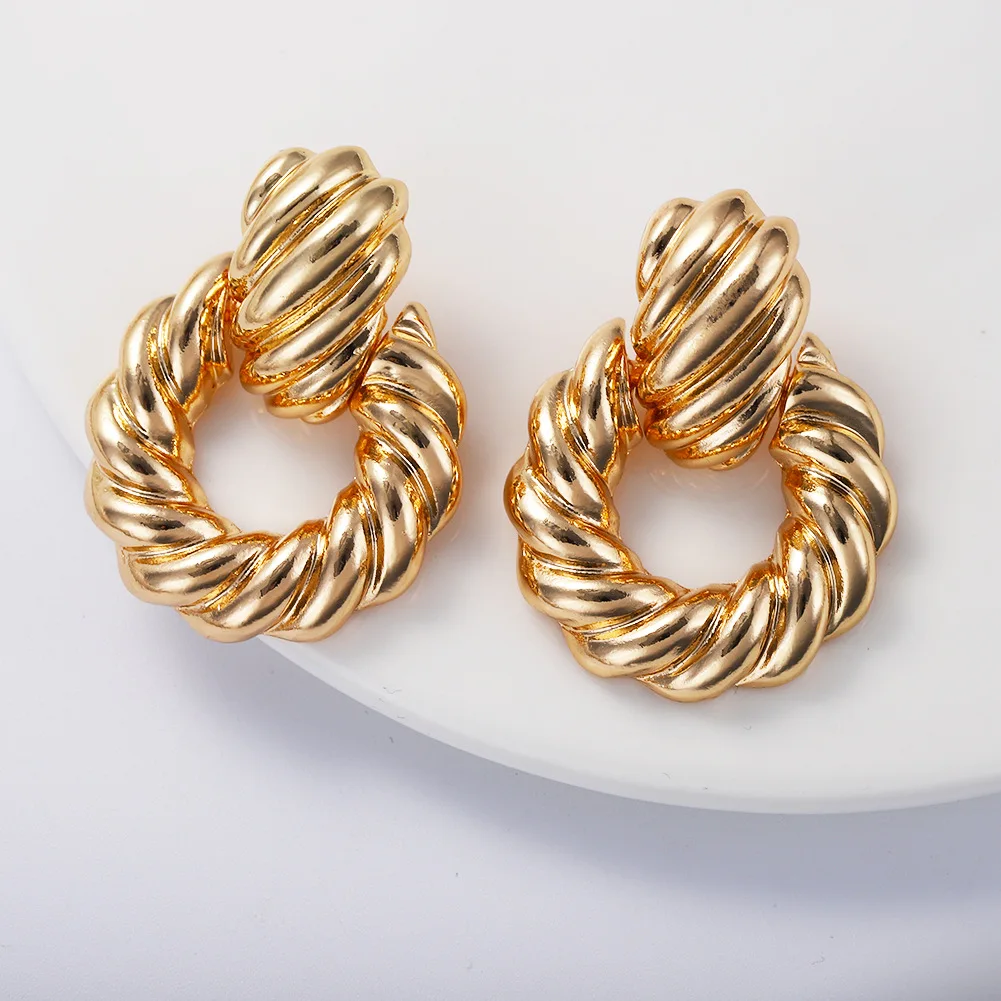 OEM Alloy Earring Womens Round Rattan Costume Jewelry Earrings For Girls