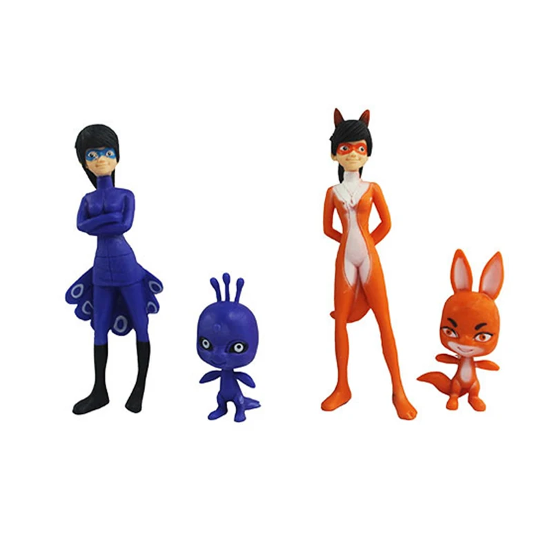 14pcs//set Movie Ladybug Doll Action Figure Toys PVC Lady bug Cat Noir Collection