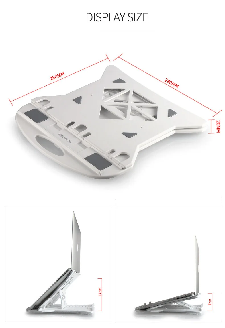 Складная портативная охлаждающая подставка для ноутбука 7-17 см Высота Регулируемая Вращение 360 Эргономичная подставка под планшет для MacBook IPad
