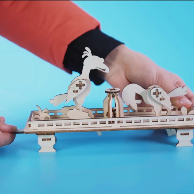 Robotime الأطفال الكبار لعبة لتخفيف الضغط DIY خشبية الغربان و جرة الجدة الكمامة لعبة رياضة وترفيه LP201