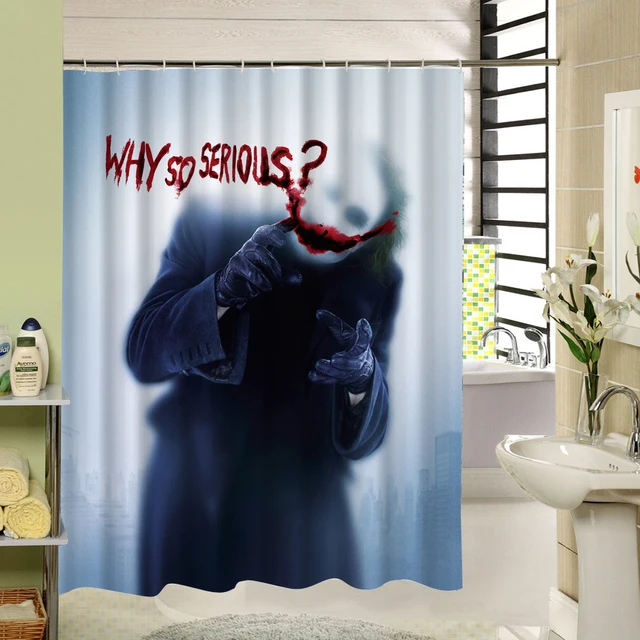 Scary Shower Curtain Polyester Fabric Quick Dry 3d Print Bathroom