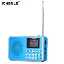 FM/AM радио стерео динамик MP3 музыкальный плеер 3,5 мм Aux TF usb-флеш-накопитель ПК мобильный телефон Многофункциональный ЖК-дисплей экран перезаряжаемый