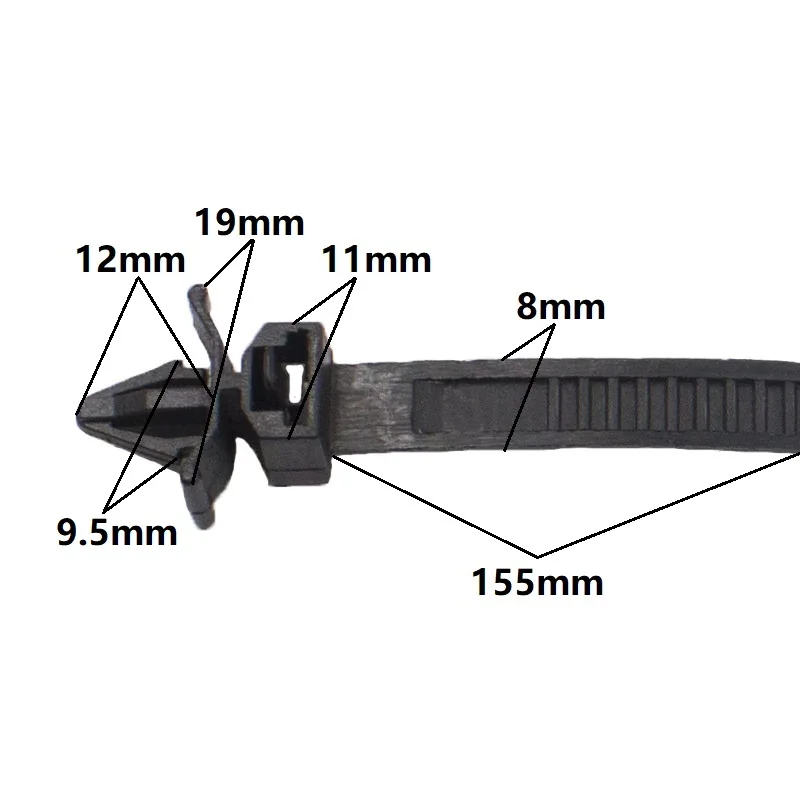 30 шт. фиксированные провода с креплением для крепления автомобильного кабеля в комплекте проволочная лента для галстука на молнии - Название цвета: 30x Number 5
