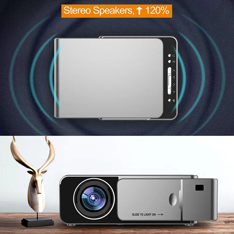 T6 full HD светодиодный проектор 4k 3500 люмен HDMI USB 1080p Bluetooth WIFI Портативный кинотеатр |