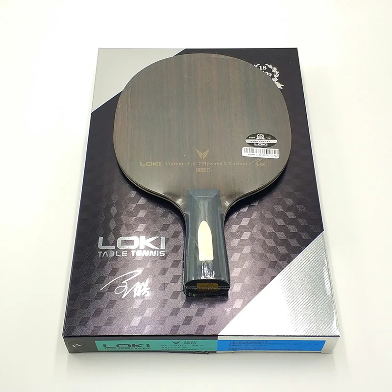 LOKI V9 Ebony углеродное лезвие для настольного тенниса профессиональная ракетка