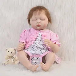 Настоящее как Спящая кукла 22 ''Baby Reborn для девочек Мягкие силиконовые виниловые куклы пупсик реалистичные Boneca жив детей подарки на День Рожде